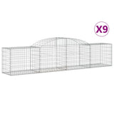 Vidaxl Schans Körbe 9 St. Gewölbe 300x50x60 80 cm verzinktes Eisen - afbeelding 2