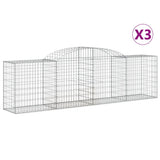 Vidaxl Schans Körbe 3 ST Gewölbe 300x50x80 100 cm verzinktes Eisen - afbeelding 2
