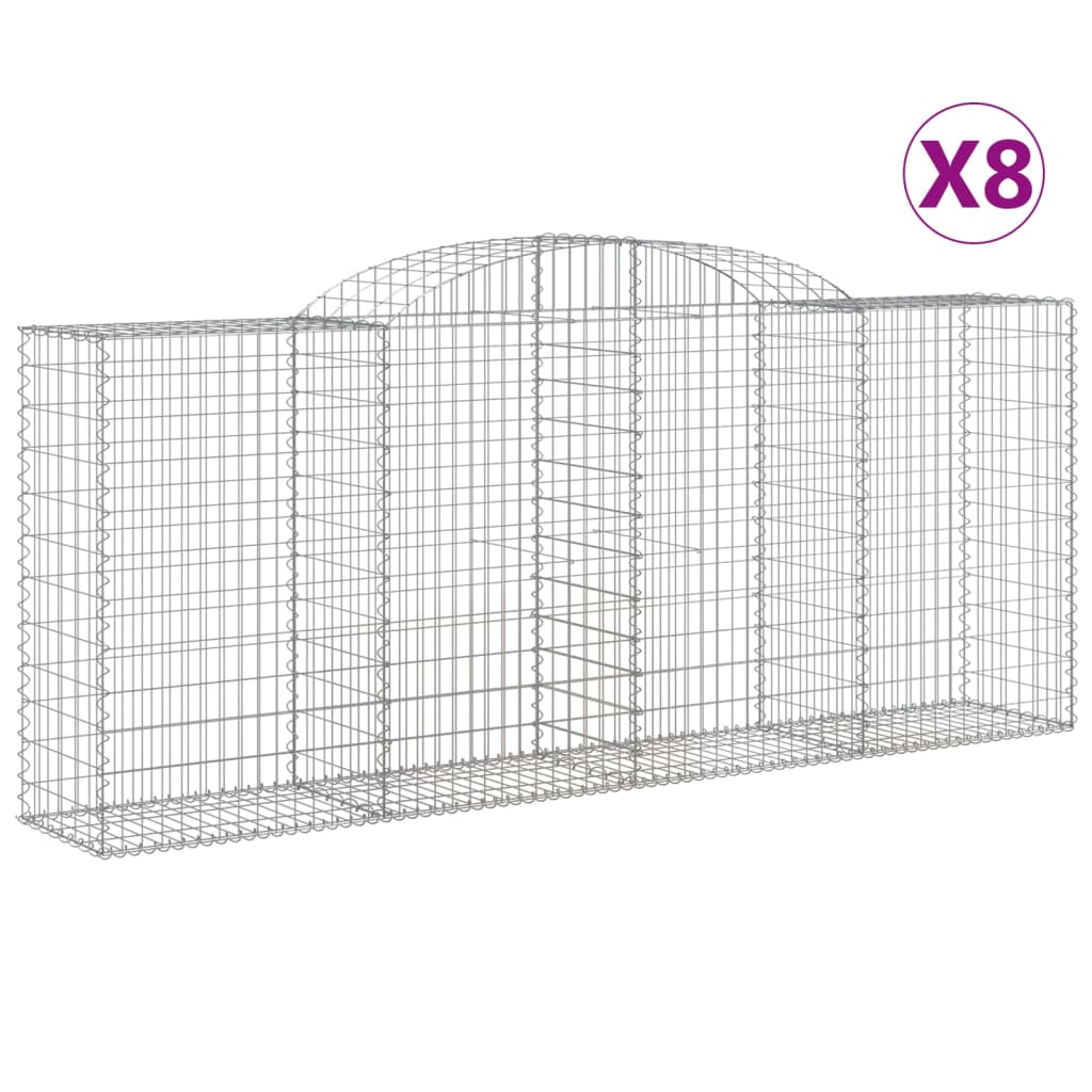 Vidaxl Schans Körbe 8 ST Gewölbe 300x50x120 140 cm Eisen