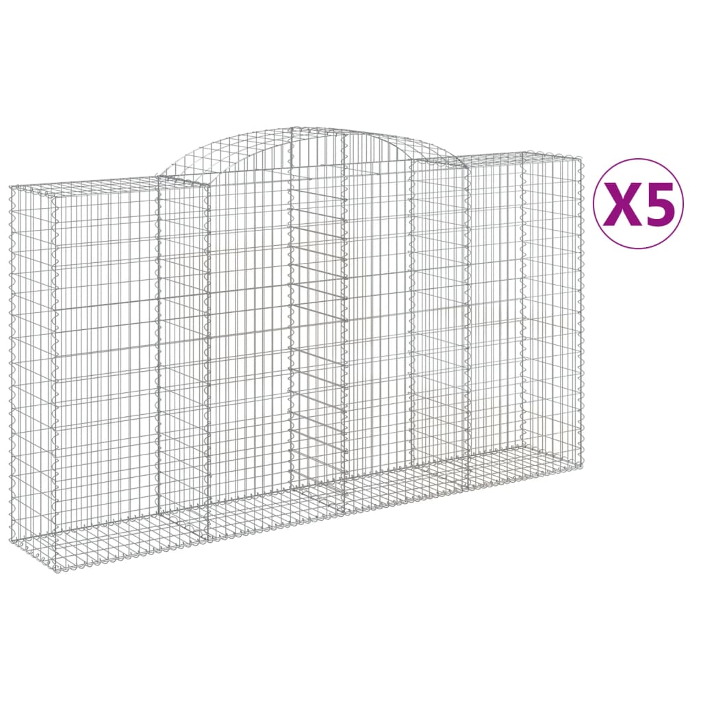 Vidaxl Schans Körbe 5 ST Gewölbe 300x50x160 180 cm Eisen
