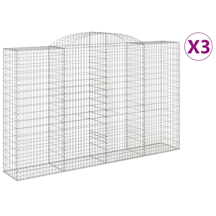 Vidaxl Schans Körbe 3 ST Gewölbe 300x50x180 200 cm Eisen