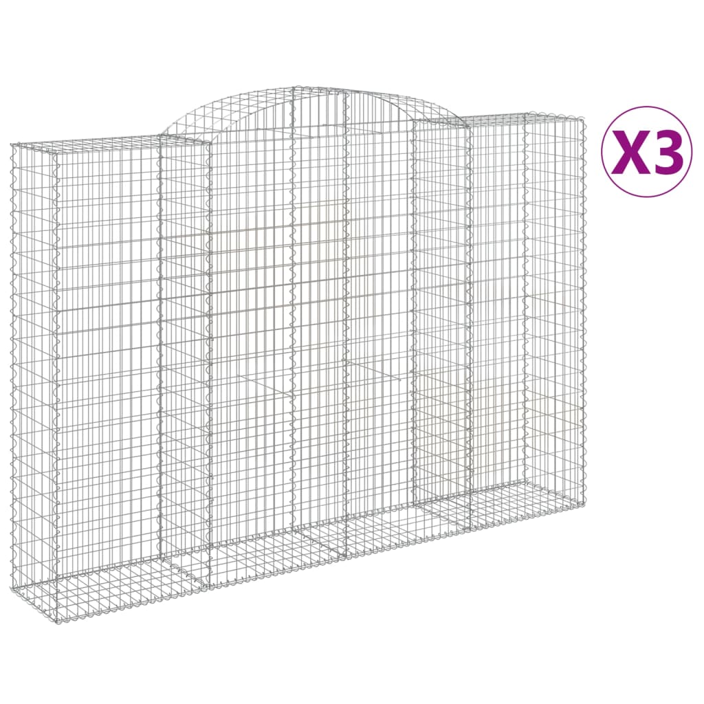 Vidaxl Schans Körbe 3 ST Gewölbe 300x50x200 220 cm Eisen