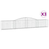 Vidaxl Schans Körbe 3 ST Gewölbe 400x30x60 80 cm Eisen