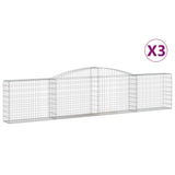 Vidaxl Schans Körbe 3 ST Gewölbe 400x30x80 100 cm Eisen - afbeelding 2