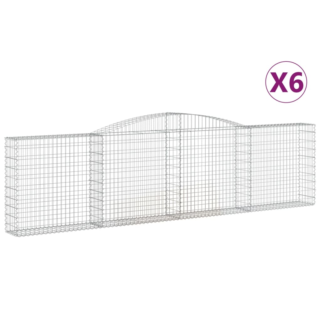 Vidaxl Schans Körbe 6 ST Gewölbe 400x30x100 120 cm Eisen