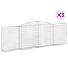 Vidaxl Schans Körbe 3 ST Gewölbte 400x30x120 140 cm Eisen