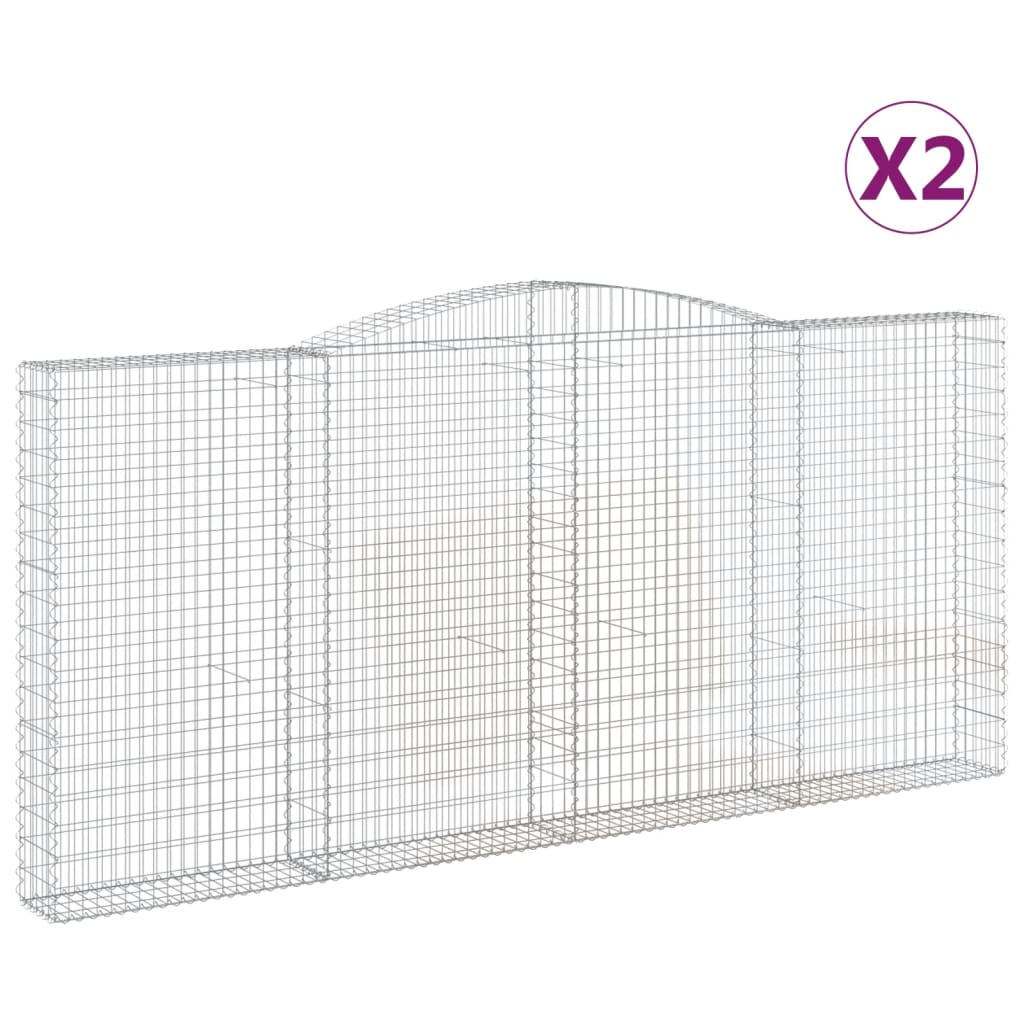 Vidaxl Schans Körbe 2 ST Gewölbte 400x30x180 200 cm Eisen