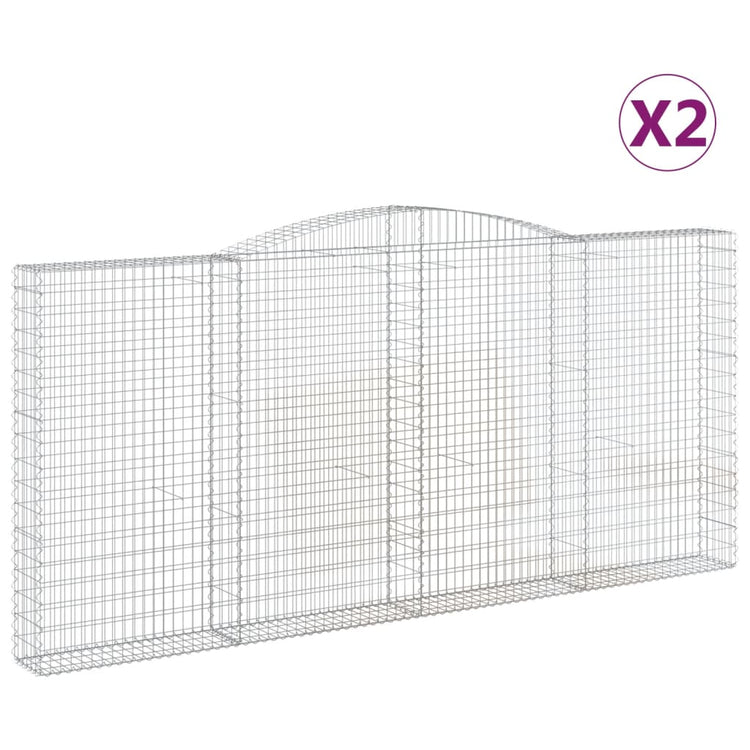 Vidaxl Schans Körbe 2 ST Gewölbte 400x30x180 200 cm Eisen