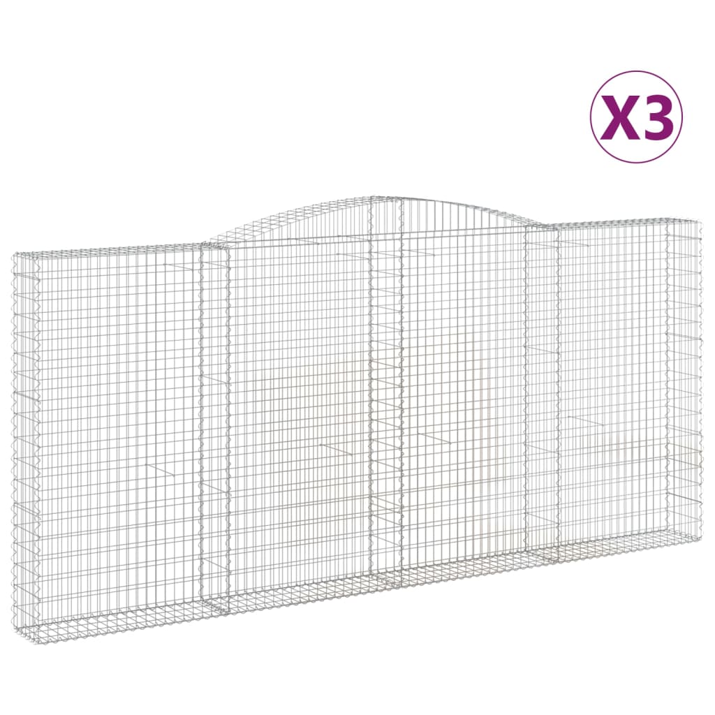 Vidaxl Schans Körbe 3 ST Gewölbe 400x30x180 200 cm Eisen