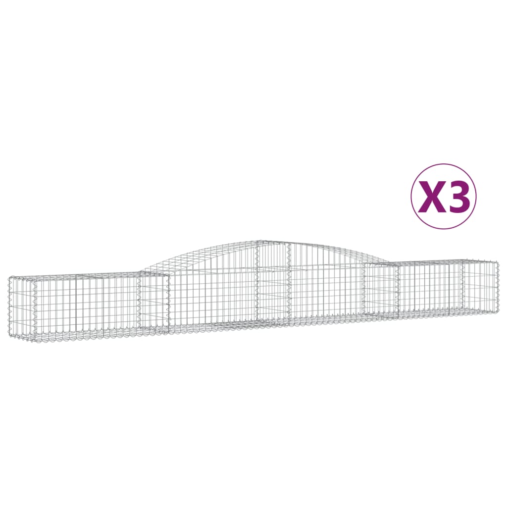 Vidaxl Schans Körbe 3 ST Gewölbe 400x50x40 60 cm Eisen