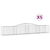 Vidaxl Schans Körbe 5 ST Gewölbe 400x50x60 80 cm verzinktes Eisen - afbeelding 2