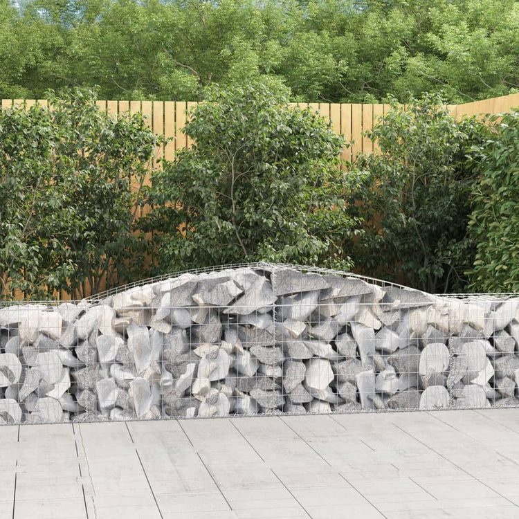 Vidaxl Schans Körbe 6 ST Gewölbe 400x50x60 80 cm verzinktes Eisen