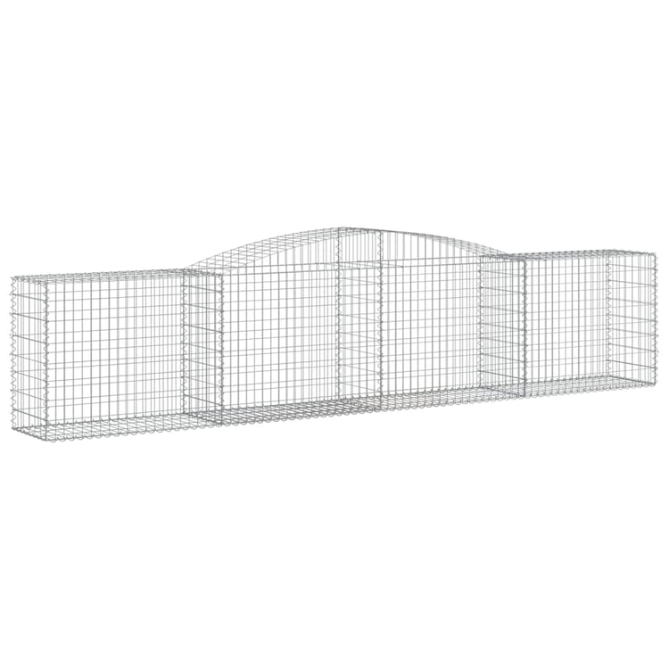 Vidaxl Schans Körbe 2 ST Gewölbte 400x50x80 100 cm verzinktes Eisen