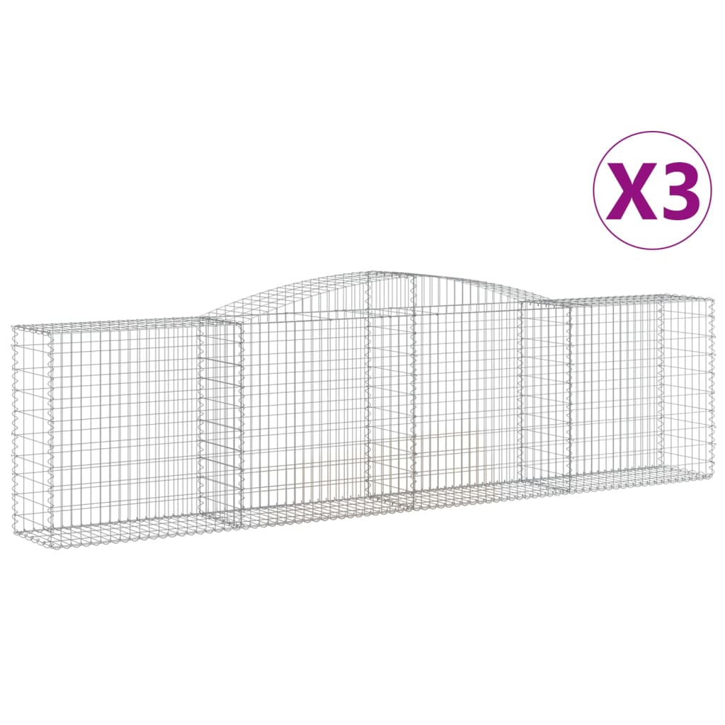 Vidaxl Schans Körbe 3 ST Gewölbe 400x50x100 120 cm Eisen
