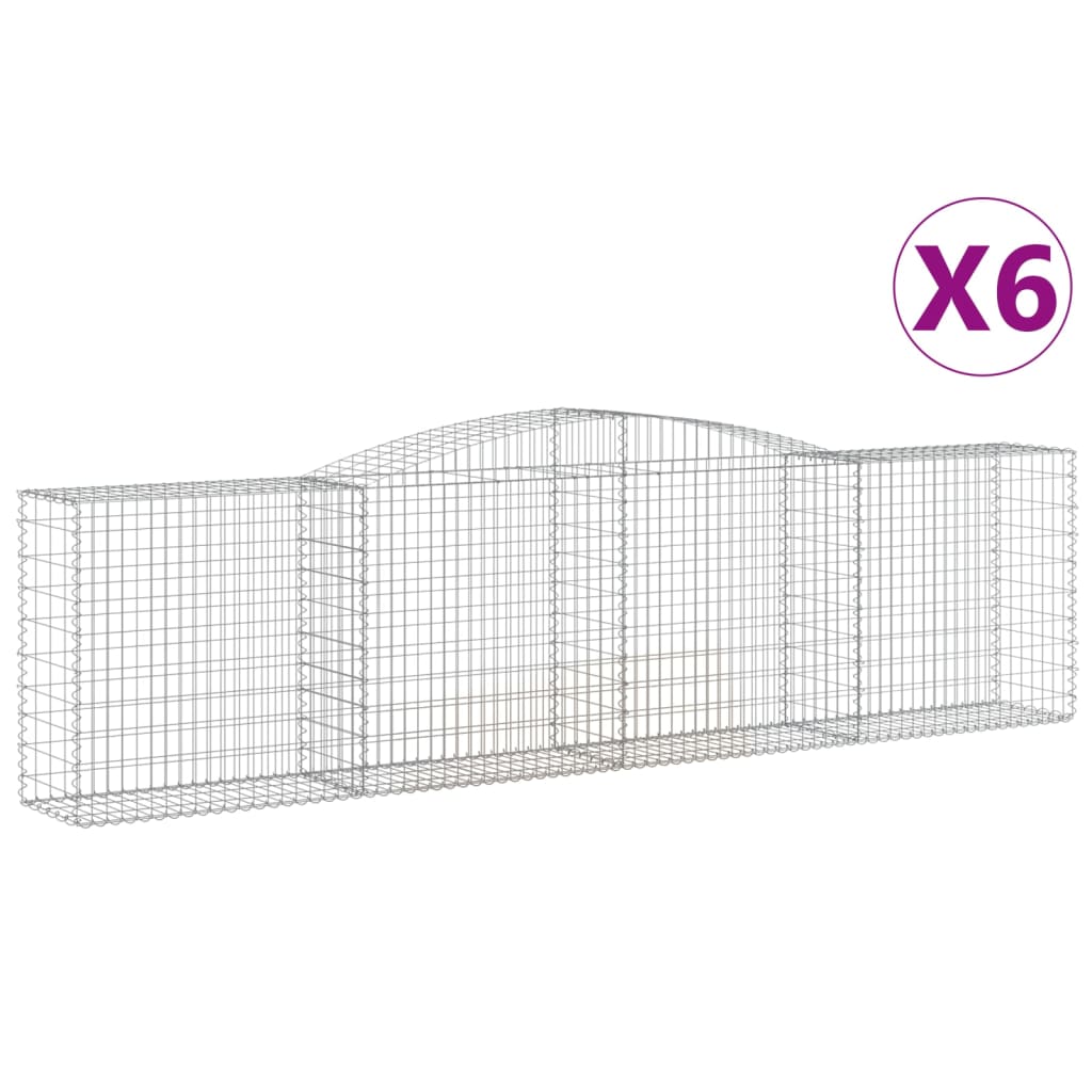 Vidaxl Schans Körbe 6 ST Gewölbe 400x50x100 120 cm Eisen