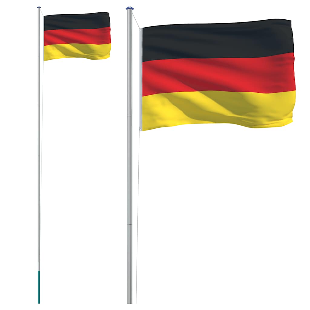 VIDAXL -Flagge mit Flaggmastdeutschland 6,23 m Aluminium