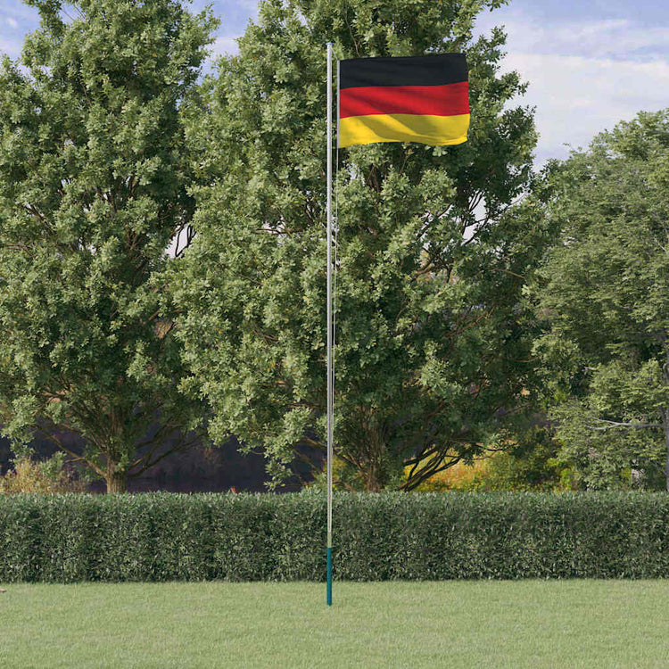 VIDAXL -Flagge mit Flaggmastdeutschland 6,23 m Aluminium