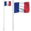VIDAXL -Flag mit Flaggmast Frankreich 6,23 m Aluminium