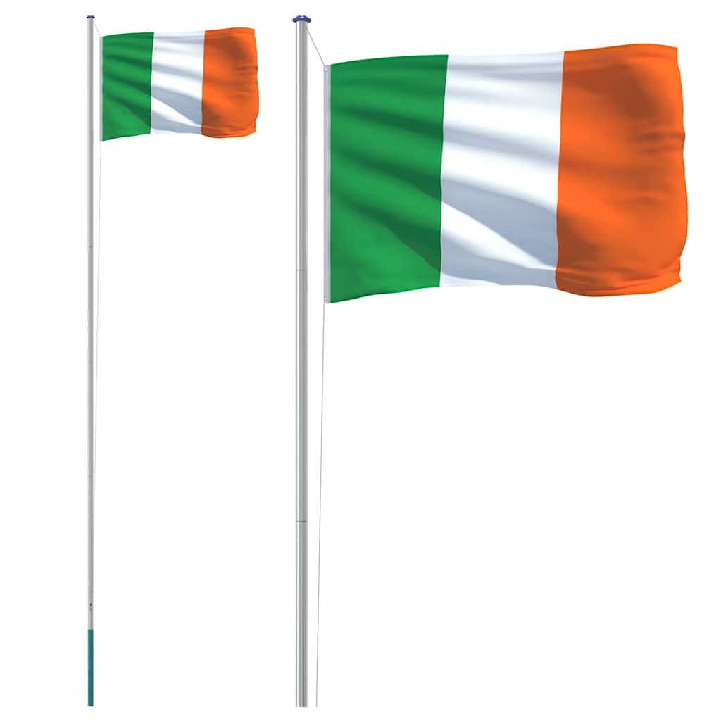 VIDAXL -Flag mit Flaggenmessel Irland 6,23 m Aluminium