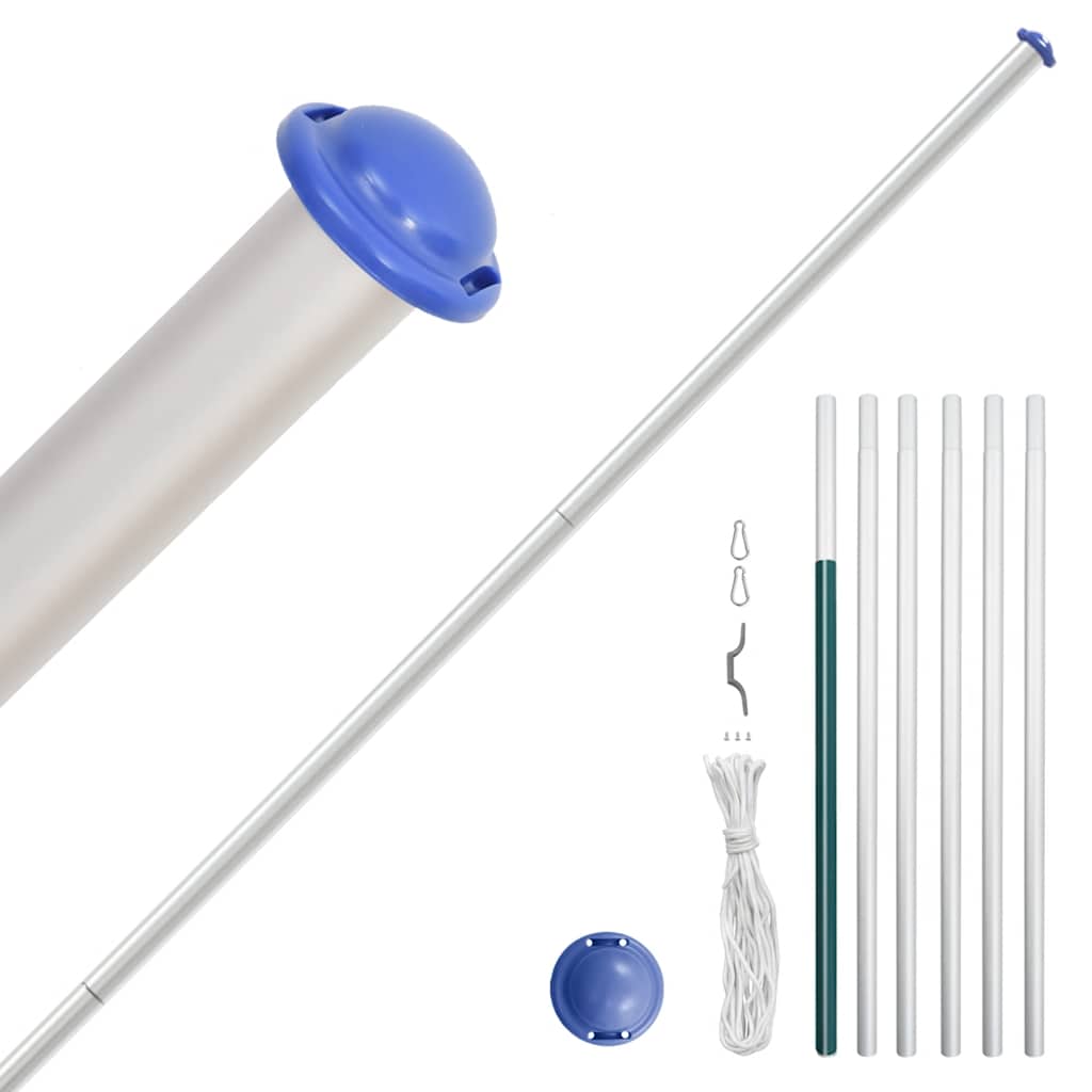 VIDAXL -Flag mit Flaggenmessel Irland 6,23 m Aluminium
