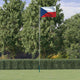 VIDAXL -Flagge mit Flagmpole Tschechische Republik 6,23 m Aluminium