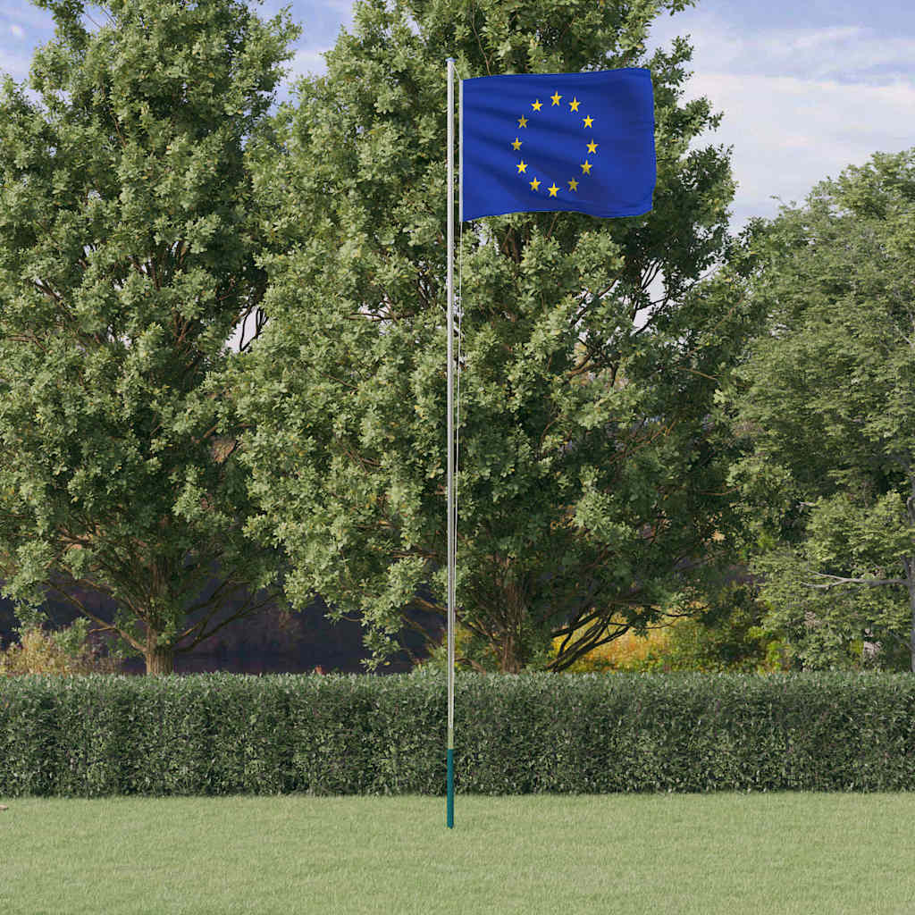 VIDAXL -Flag mit Flaggmast Europa 6,23 m Aluminium