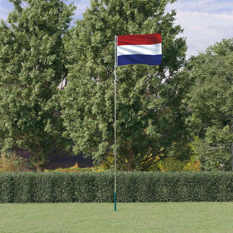 VIDAXL -Flag mit Flaggmalen Niederlanden 5,55 m Aluminium