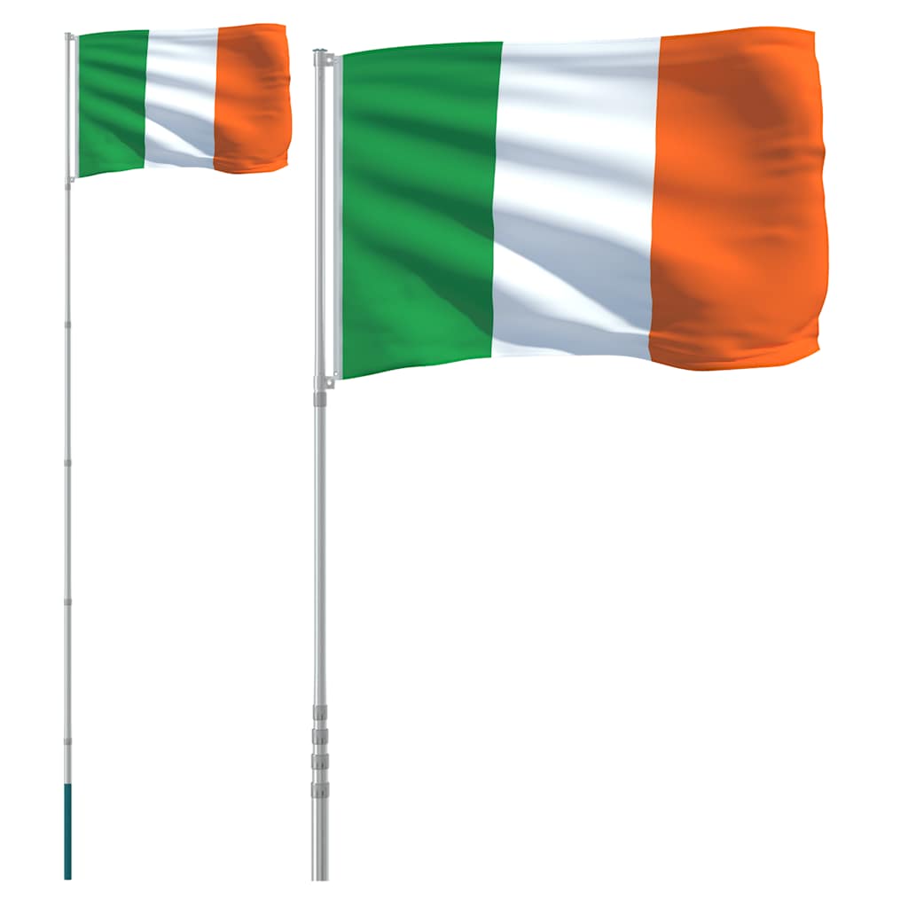 VIDAXL -Flag mit Flaggmast Irland 5,55 m Aluminium