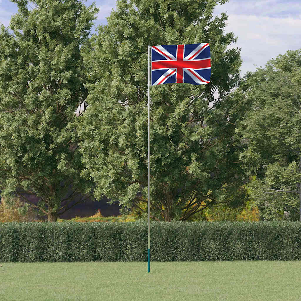 VIDAXL -Flagge mit Flaggmast Großbritannien 5,55 m Aluminium