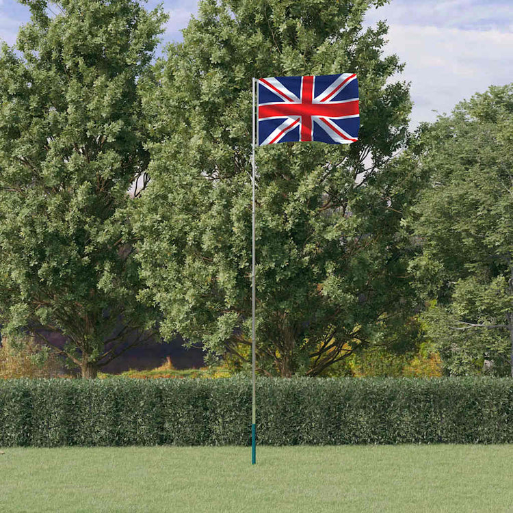 VIDAXL -Flagge mit Flaggmast Großbritannien 5,55 m Aluminium
