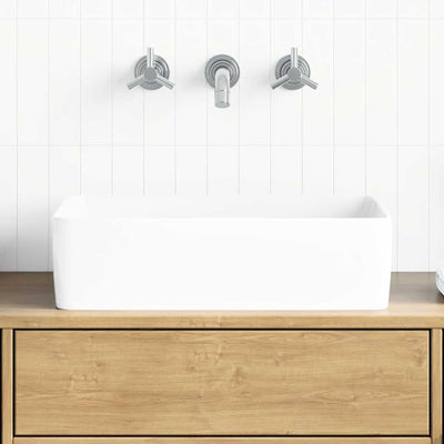 VIDAXL WASHBAIN 48X37X13 Rechteckiger Keramik Weiß