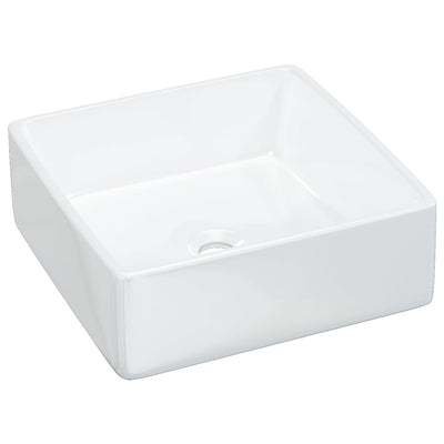 VIDAXL WASHBAIN 37X37X13 CM Square Ceramic White