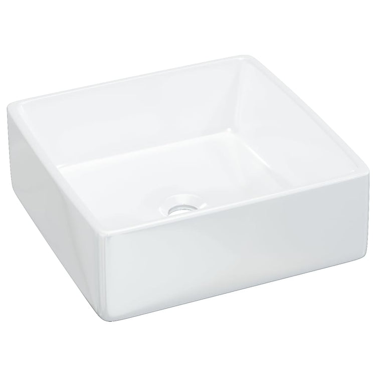 VIDAXL WASHBAIN 37X37X13 CM Square Ceramic White
