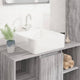 VIDAXL WASHBAIN 37X37X13 CM Square Ceramic White
