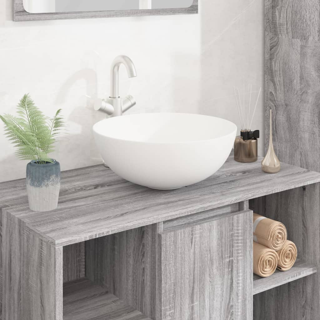Vidaxl Washbeasin 36x15 cm runder Keramik Weiß