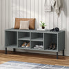 Vidaxl -Schuhregal mit Metallbeinen Oslo 106x35x45 cm Kieferngrau