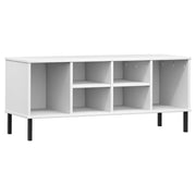 Vidaxl -Schuhregal mit Metallbeinen Oslo 106x35x45 cm Kiefernholz Weiß weiß - afbeelding 2