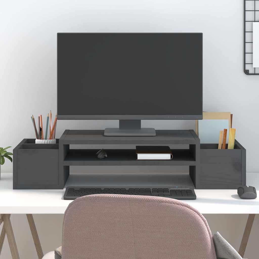 Vidaxl Monitor steht 70x27,5x15 cm Festkiefergrau