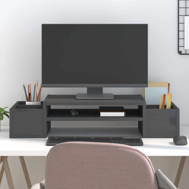 Vidaxl Monitor steht 70x27,5x15 cm Festkiefergrau