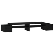 Vidaxl Monitor Standard 100x27.5x15 cm Festkiefer Holz schwarz - afbeelding 2