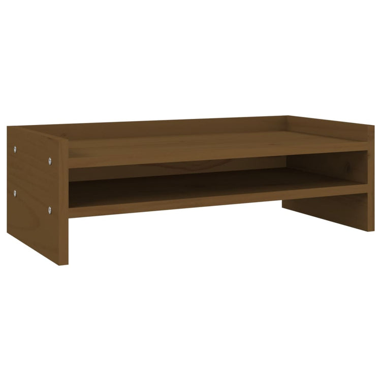 Vidaxl Monitor steht 50x24x16 cm Festkiefer Honigbraun