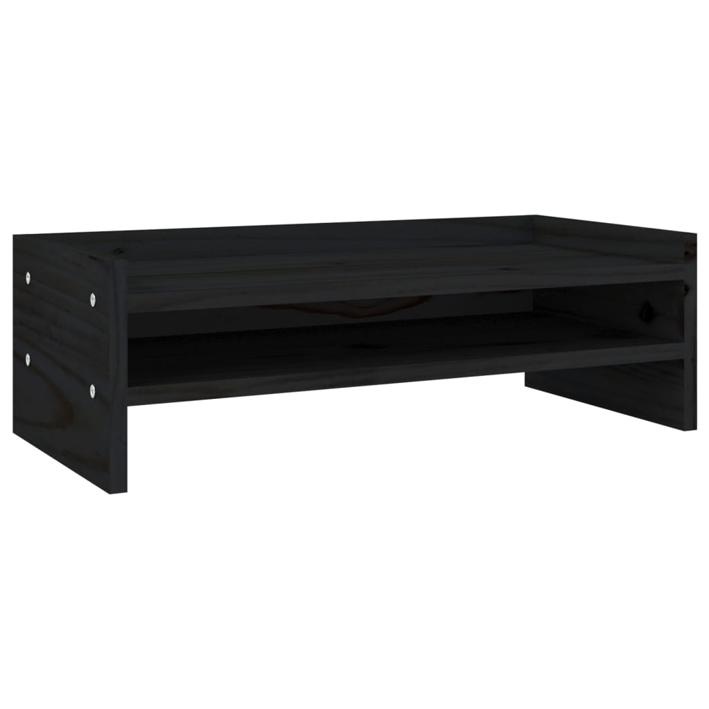 VIDAXL -Monitor steht 50x24x16 cm Festkiefer schwarz