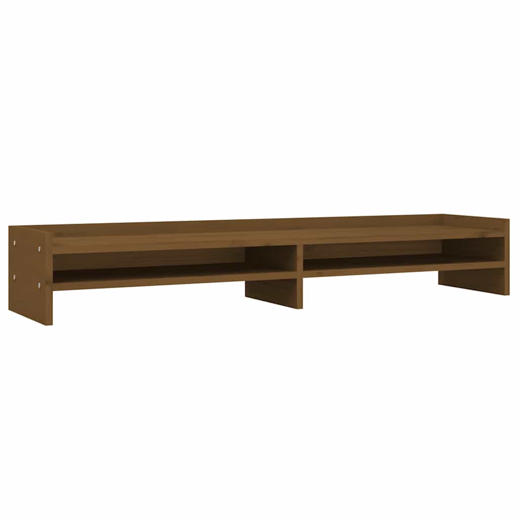 Vidaxl Monitor Standard 100x24x16 cm Festkiefer Honigbraun