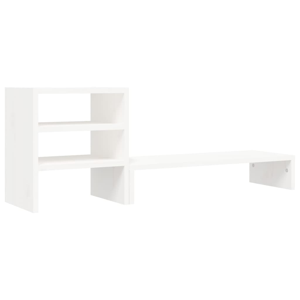 Vidaxl Monitor Stand 81x20x30 cm Festkiefern weiß