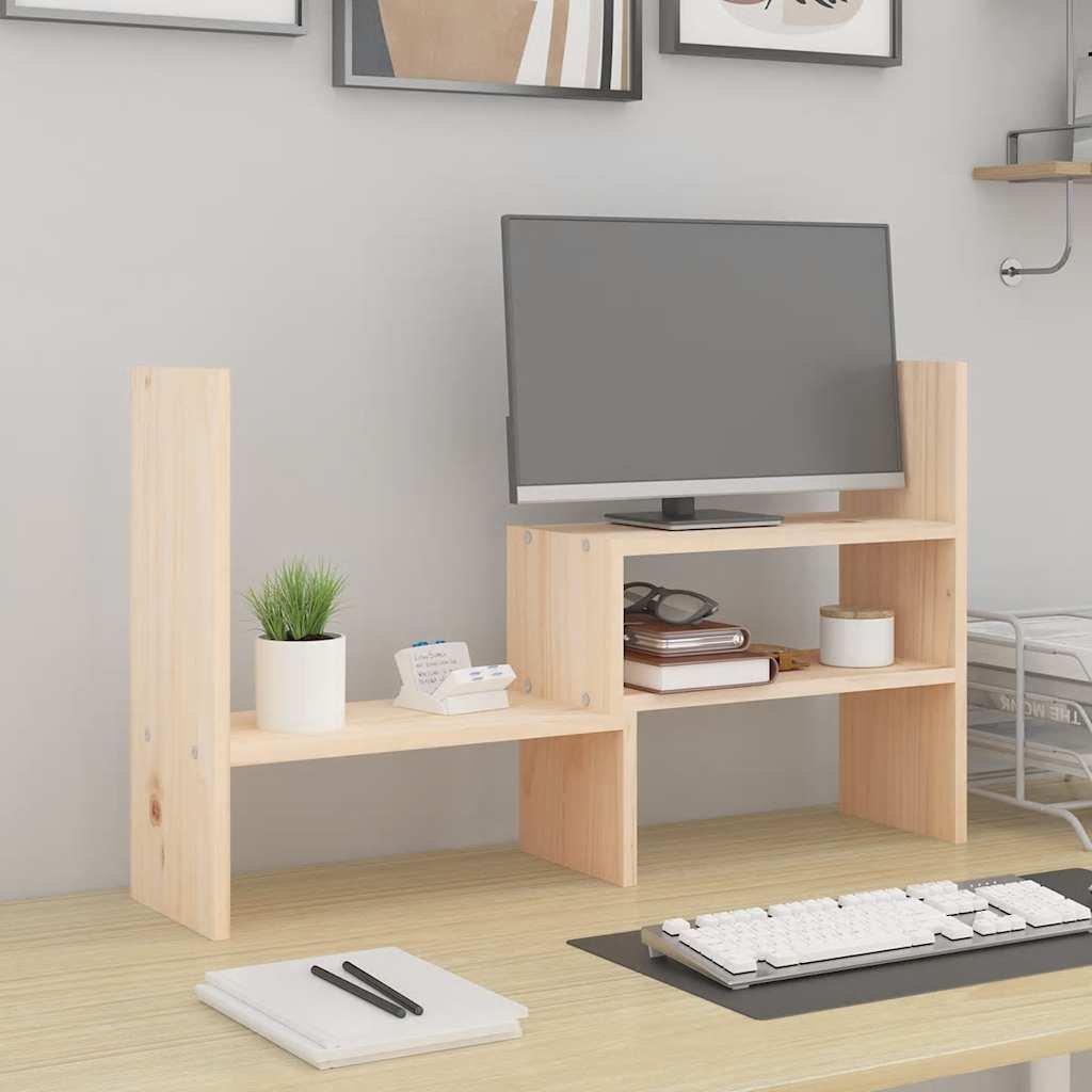 Vidaxl Monitor Stand (39-72) x17x43 cm Festkiefer