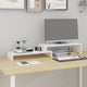 VidaXL Monitorständer (52-101)x22x14 cm massives Kiefernholz weiß