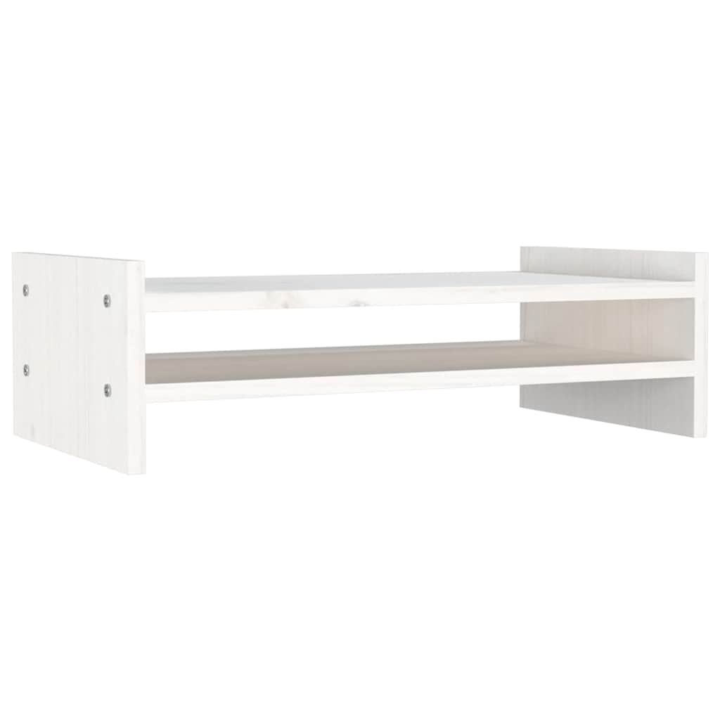 Vidaxl Monitor steht 50x27x15 cm Festkiefer weiß