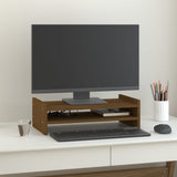 Vidaxl Monitor steht 50x27x15 cm Festkiefer Honigbraun - afbeelding 1