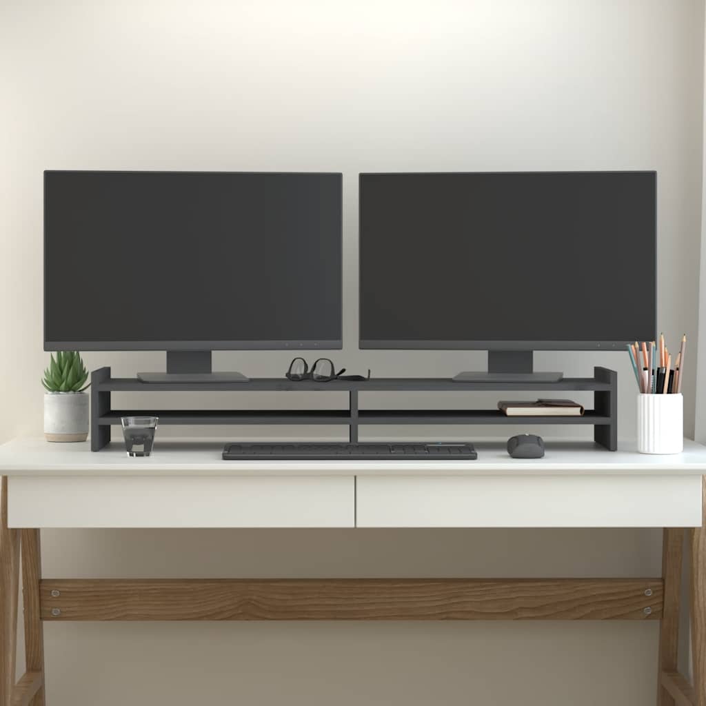 Vidaxl Monitor Standard 100x27x15 cm Festkiefergrau