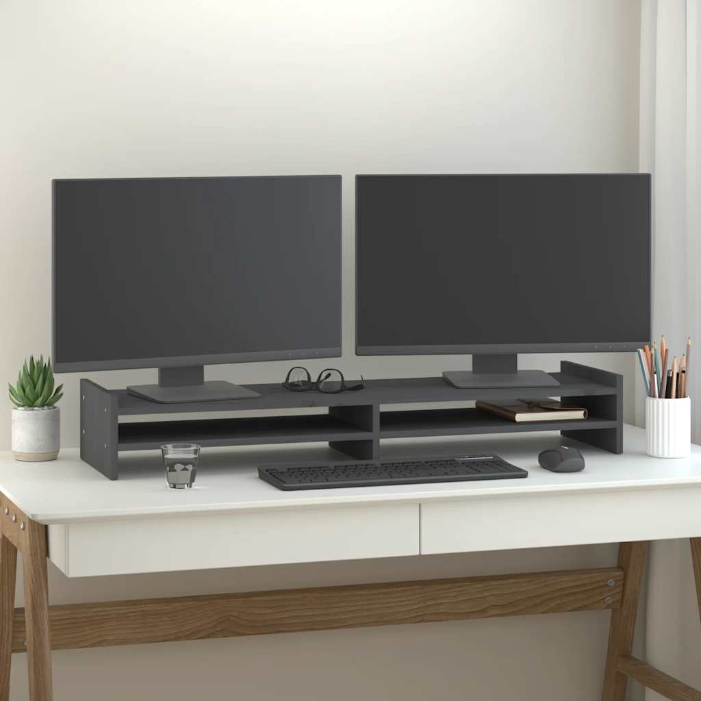Vidaxl Monitor Standard 100x27x15 cm Festkiefergrau